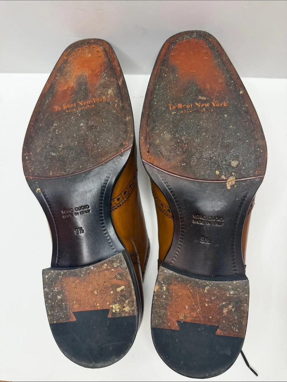 To Boot Tan Brown Leather Wingtip Oxfords